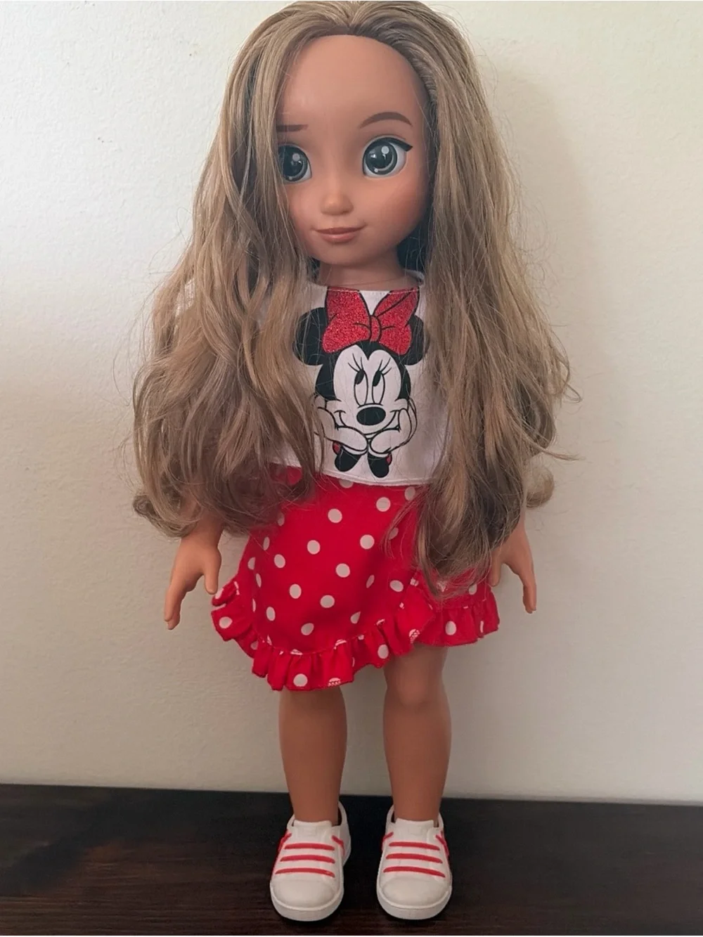 Disney ily Doll Outfit Red White Minnie Polka Dot Skirt